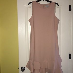 Shelby & Palmer- Blush pink dress with ruffled hem